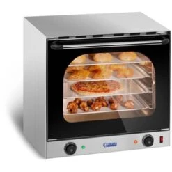 Elettrodomestici Negozio 8 Forno A Convezione Professionale Con Timer E 4 Teglie 2.400 W 230 V Acciaio Inox