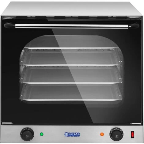 Forno A Convezione Professionale Con Timer E 4 Teglie 2.400 W 230 V Acciaio Inox 5 Forno A Convezione Professionale Con Timer E 4 Teglie 2.400 W 230 V Acciaio Inox - immagine 3