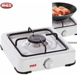Fornello Da Campeggio 1 Fuoco Piastra Bianco Cucina Portatile Cucinino Max Casa