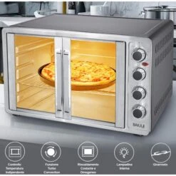 Forno Fornetto Elettrico Ventilato 55 Lt 2200 W Luce Doppia Porta Girarrosto 8 Forno Fornetto Elettrico Ventilato 55 Lt 2200 W Luce Doppia Porta Girarrosto -Elettrodomestici Negozio 15920728 2