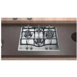 Hotpoint Ariston PCN 641 TIX Piano Cottura A Gas 4 Fuochi Griglie In Ghisa Bruciatore Tripla Corona 60 Cm Acciaio Inox -Elettrodomestici Negozio 16505550 4