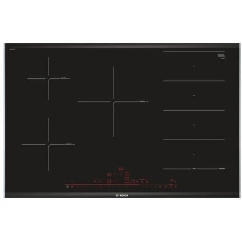 Bosch PXV875DC1E Serie 8 Piano Cottura A Induzione 5 Zone FlexInduction PerfectFry 17 Livelli Di Potenza 80 Cm Nero 3 Bosch PXV875DC1E Serie 8 Piano Cottura A Induzione 5 Zone FlexInduction PerfectFry 17 Livelli Di Potenza 80 Cm Nero