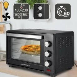 Elettrodomestici Negozio 27 Nova Forno Elettrico 30 L Con 6 Modalità Di Cottura Con Girarrosto Teglia E Griglia