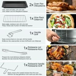 Nova Forno Elettrico 48 L Con 6 Modalità Di Cottura Con Girarrosto Teglia E Griglia 11 Nova Forno Elettrico 48 L Con 6 Modalità Di Cottura Con Girarrosto Teglia E Griglia -Elettrodomestici Negozio 21669784 5