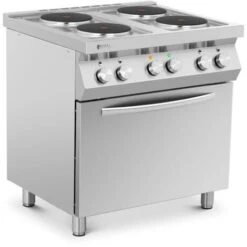 Cucina Elettrica Piano Cottura Elettrico + Forno A Convezione 13.400 W 4 Piastre