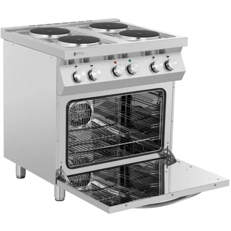 Cucina Elettrica Piano Cottura Elettrico + Forno A Convezione 13.400 W 4 Piastre 6 Cucina Elettrica Piano Cottura Elettrico + Forno A Convezione 13.400 W 4 Piastre - immagine 4