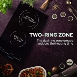 AREBOS Fornello In Vetroceramica Piastre Autosufficiente 3000 W 2 Fuochi -Elettrodomestici Negozio 30101981 4