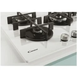 Candy CVG6BR4WPW Piano Cottura A Gas 4 Zone Griglie In Ghisa 60 Cm Vetro Temperato Bianco -Elettrodomestici Negozio 36882654 4