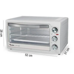 Forno Elettrico 35L 1500W Statico Ventilato Timer Vassoio Griglia Colore Bianco -Elettrodomestici Negozio 39916635 4
