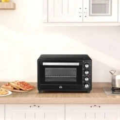 HOMCOM Fornetto Elettrico 32L Regolazione Temperatura E Timer, 3 Modalità Di Cottura E Accessori, 52.2x38.1x33.5cm - Nero 8 HOMCOM Fornetto Elettrico 32L Regolazione Temperatura E Timer, 3 Modalità Di Cottura E Accessori, 52.2x38.1x33.5cm - Nero -Elettrodomestici Negozio 42725657 2