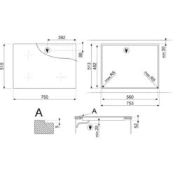 Smeg SI2741D Piano Cottura A Induzione In Vetroceramica Semifilo 4 Zone 75 Cm Touch Control 9 Livelli Di Potenza Nero -Elettrodomestici Negozio 46469141 3