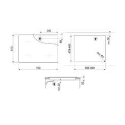 Smeg SI2741D Piano Cottura A Induzione In Vetroceramica Semifilo 4 Zone 75 Cm Touch Control 9 Livelli Di Potenza Nero -Elettrodomestici Negozio 46469141 4