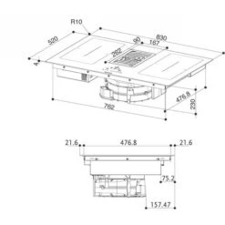 Faber Cappa Cucina Con Piano Cottura Galileo Smart Filtrante 83 Cm Nero -Elettrodomestici Negozio 55947712 5