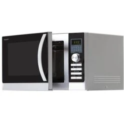 Sharp R-843 INW Forno Microonde Con Grill Con Aria Calda Capacità 25 Litri Potenza 900W 10 Programmi Automatici Argento -Elettrodomestici Negozio 59676809 4