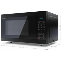 Sharp YC-MG51EB Forno A Microonde Con Grill Capacità 25 Litri Potenza 900W 8 Programmi Automatici Controllo Elettronico Nero 10 Sharp YC-MG51EB Forno A Microonde Con Grill Capacità 25 Litri Potenza 900W 8 Programmi Automatici Controllo Elettronico Nero -Elettrodomestici Negozio 59677260 4