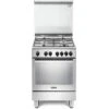 DeLonghi De Longhi PEMX 64 ED Linea Premium Cucina A Gas Libera Installazione Forno Elettrico 4 Fuochi Classe Energetica A Bruciatore Tripla Corona Coperchio In Cristallo Piedoni Regolabili 9 Funzioni 60 Cm Ac