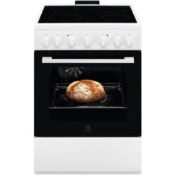 Electrolux LKR620002W Cucina Elettrica Con Piano In Vetroceramica 4 Zone Forno Elettrico Multifunzione Classe Energetica A 60x60 Cm Bianco