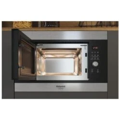 Hotpoint MF20G IX HA Microonde Con Grill Capacità 20 Litri Potenza 800W Apertura Con Pulsante A Bandiera Auto Cook Scongelamento Nero/Acciaio Inox -Elettrodomestici Negozio 60625235 5