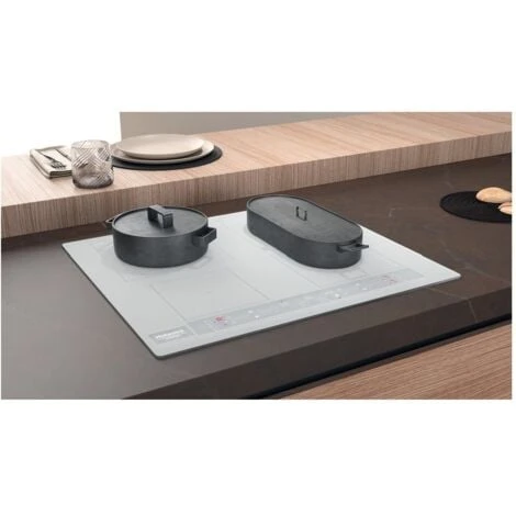 Hotpoint HB 8460B NE/W Piano Cottura Ad Induzione 4 Zone 9 Livelli Di Potenza + Booster Combi Duo Blocco Comandi Adattatore Di Potenza 59cm Bianco 4 Hotpoint HB 8460B NE/W Piano Cottura Ad Induzione 4 Zone 9 Livelli Di Potenza + Booster Combi Duo Blocco Comandi Adattatore Di Potenza 59cm Bianco - immagine 2