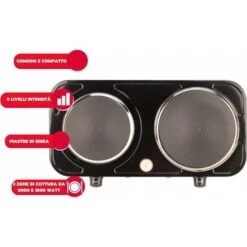 Ardes Fornello Elettrico Con 2 Piastre 2500W Nero -Elettrodomestici Negozio 61353095 3
