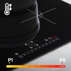 CIARRA Piano Cottura A Induzione Da Incasso Con 4 Zone E Funzione Boost - Nero, 7000W, Controllo Touch 9 CIARRA Piano Cottura A Induzione Da Incasso Con 4 Zone E Funzione Boost - Nero, 7000W, Controllo Touch -Elettrodomestici Negozio 64996428 3