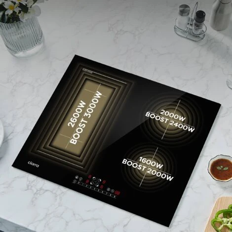 CIARRA Piano Cottura A Induzione Da Incasso A 4 Zone Con Boost E Flexzone - Nero (CD4BFBIH) 7500W 5 CIARRA Piano Cottura A Induzione Da Incasso A 4 Zone Con Boost E Flexzone - Nero (CD4BFBIH) 7500W - immagine 3