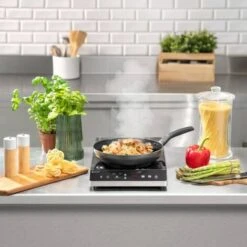 Piastra A Induzione Portatile Fornello Piano Cottura Induzione 60-240 °C 2x22 Cm -Elettrodomestici Negozio 65342013 3