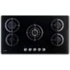 PremierTech PC5G90V Piano Cottura A Gas 5 Fuochi 90cm Vetro Nero -Elettrodomestici Negozio 70294359 1