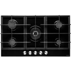 PremierTech PC905G Piano Cottura A Gas 90cm (86cm) Nero 5 Fuochi In Vetro -Elettrodomestici Negozio 70294377 4