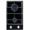 PremierTech PC302G Piano Cottura A Gas Domino 2 Fuochi 30cm Vetro Nero