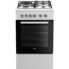 Fornello Combinato Da 60 Litri 4 Fuochi Bianco - Fss53000dw - Beko