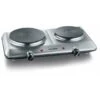 Severin DK 1014 Fornello Con Doppia Piastra Elettrica Da 15 Cm E 18 Cm 2500W, Fornello In Acciaio, Fornello Campeggio Resistente Alle Temperature Con Termostato Regolabile, Argento -Elettrodomestici Negozio 70804549 1