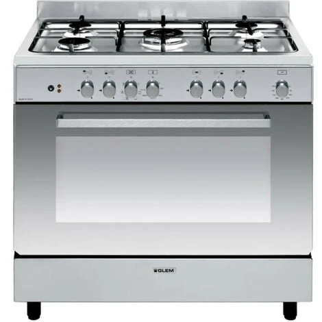 Piano Cottura Misto 104l 5 Fuochi In Acciaio Inox - Ge960cbix2 - Glem 3 Piano Cottura Misto 104l 5 Fuochi In Acciaio Inox - Ge960cbix2 - Glem