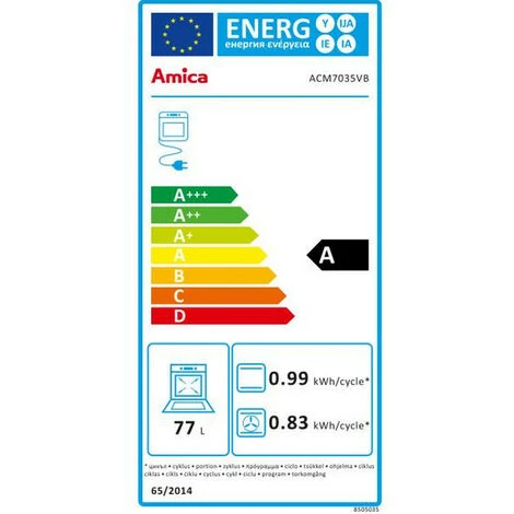 Cucina Mista 77l 4 Fuochi Bianca - Acm7035vb - Amica 4 Cucina Mista 77l 4 Fuochi Bianca - Acm7035vb - Amica - immagine 2