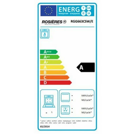 Cucina A Gas 63l 4 Luci Bianca - Rgg663csw/e - Rosieres 4 Cucina A Gas 63l 4 Luci Bianca - Rgg663csw/e - Rosieres - immagine 2