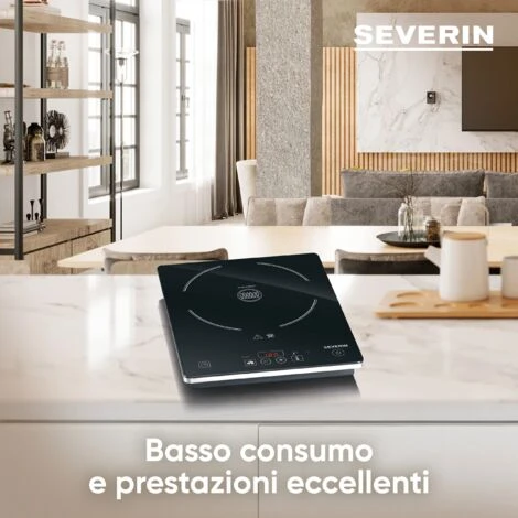 Severin Kp 1071 Piastra A Induzione 2000W Touch, Piano Cottura Induzione Con Temperatura Regolabile, Timer, Piastra Da Cucina A Basso Consumo, 10 Livelli, Vetroceramica, Nero, Spina Di Alimentazione 4 Severin Kp 1071 Piastra A Induzione 2000W Touch, Piano Cottura Induzione Con Temperatura Regolabile, Timer, Piastra Da Cucina A Basso Consumo, 10 Livelli, Vetroceramica, Nero, Spina Di Alimentazione - immagine 2