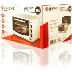 Forno Fornetto Elettrico Ventilato 30 Litri Smaltato 320 Gradi Doppio Vetro Luce Grigio -Elettrodomestici Negozio 78382692 3