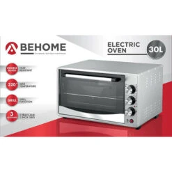 Forno Fornetto Elettrico Ventilato 30 Litri Smaltato 320 Gradi Doppio Vetro Luce Grigio -Elettrodomestici Negozio 78382692 4