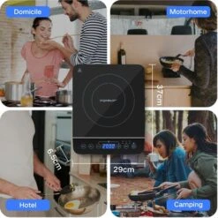 Aigostar BlueFire – Piastra A Induzione Portatile, Piano Cottura Portatile Con Pannello Touch. Fornello A Induzione Elettrico Fino A 240℃ E 2000W 11 Aigostar BlueFire – Piastra A Induzione Portatile, Piano Cottura Portatile Con Pannello Touch. Fornello A Induzione Elettrico Fino A 240℃ E 2000W -Elettrodomestici Negozio 82172028 5