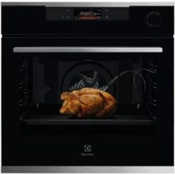 Electrolux Serie 700 KOCBH39X Forno Da Incasso Multifunzione Elettrico 60 Cm SteamCrisp Vapore Estetica Vetro Nero Con Finiture Inox Antimpronta Classe A