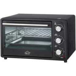 FORNO ELETTRICO VENTILATO 16 LITRI CON TERMOSTATO REGOLABILE DCG MB9803N 3 POSIZIONI DI COTTURA, 100°-230°, TIMER 60 MINUTI