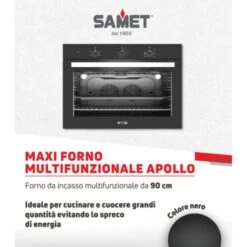 Maxi Forno 90 Cm Apollo Nero Samet -Elettrodomestici Negozio 88770239 2