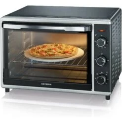 Elettrodomestici Negozio 21 Forno Elettrico 42L Girarrosto Pizza 230 Gradi Fornetto SEVERIN TO 2058 - Nero