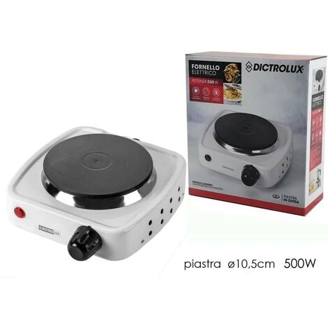 FORNELLO ELETTRICO 1PIASTRA 400W BIANCO 3 FORNELLO ELETTRICO 1PIASTRA 400W BIANCO