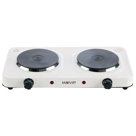 Muvip Fornello Elettrico Con 2 Piastre 2000w - 5 Livelli Di Potenza - Termostato Con Sistema Di Sicurezza 3 Muvip Fornello Elettrico Con 2 Piastre 2000w - 5 Livelli Di Potenza - Termostato Con Sistema Di Sicurezza