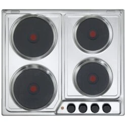 DeLonghi De’Longhi FFI 46 ER Piano Cottura Acciaio Inossidabile Da Incasso 60 Cm Piastra Sigillata 4 Fornello(i)