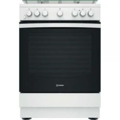 Indesit IS67G4PHW/E Cucina Gas Nero, Bianco A