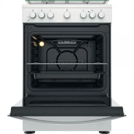 Indesit IS67G4PHW/E Cucina Gas Nero, Bianco A 5 Indesit IS67G4PHW/E Cucina Gas Nero, Bianco A - immagine 3