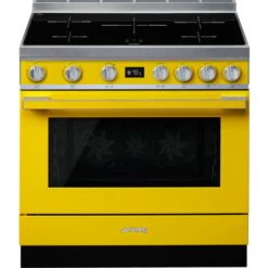 Smeg Cucina Elettrica Portofino CPF9IPYW 90 Cm Giallo