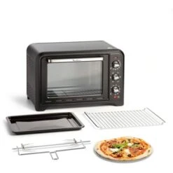 Moulinex OX4858 Optimo Forno Elettrico Ventilato 39 Litri, Potenza 2000 W, Max 240°C, Forno Per Pizza, Carne, Pesce, Dolci, Fornetto Elettrico Con Girarrosto, 7 Modalità Di Cottura, Timer, 4 Accessori
